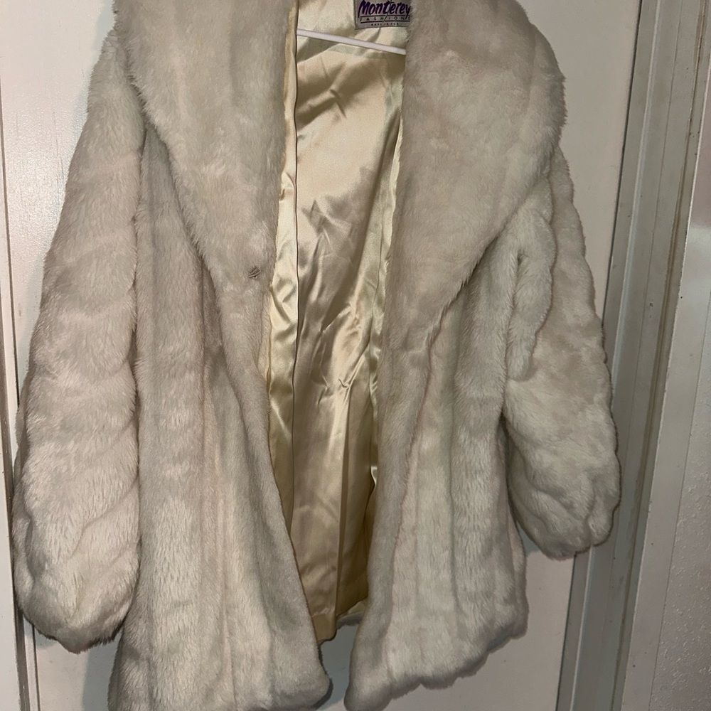 Monterey Fashions Cream Satin Garment